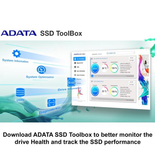 ADATA 4TB SSD Legend 960, NVMe PCIe Gen4 x 4 M.2 2280, Speed up to 7,400MB/s, Internal Solid State Drive for PS5 with Heatsink, Gaming, High Performance Computing, Super Endurance with 3D NAND - Image 3