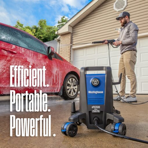 Westinghouse ePX3500 Electric Pressure Washer, 2500 Max PSI 1.76 Max GPM with Anti-Tipping Technology, Onboard Soap Tank, Pro-Style Steel Wand, 5-Nozzle Set, for Cars/Fences/Driveways/Home/Patios - Image 13