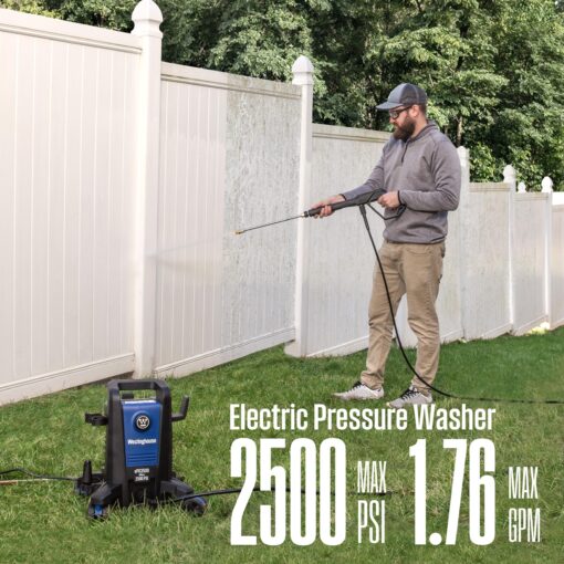 Westinghouse ePX3500 Electric Pressure Washer, 2500 Max PSI 1.76 Max GPM with Anti-Tipping Technology, Onboard Soap Tank, Pro-Style Steel Wand, 5-Nozzle Set, for Cars/Fences/Driveways/Home/Patios - Image 11