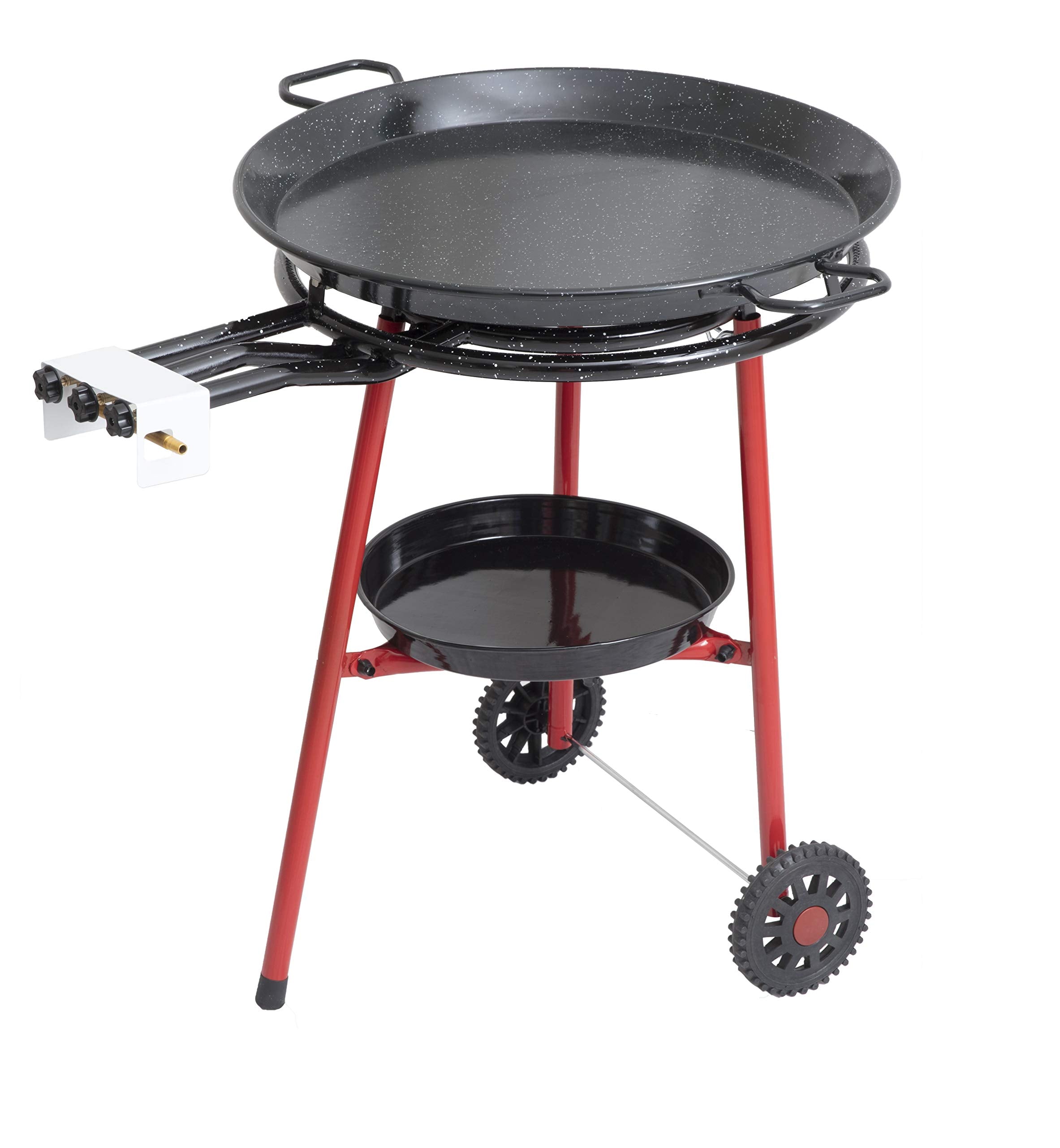 Mabel Home Paella Pan + Paella Burner and Stand Set + Complete Paella Kit Up to (3 size - 8 & 14 and 20 Servings) (26 inch - 20 Serving)