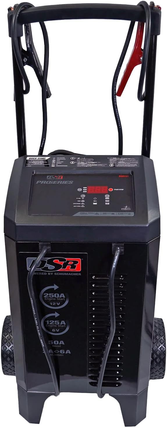 Schumacher Electric DSR131-250 Amp(12V) 125 Amp(6V) 50 Amp 6V/12V Pro Smart Car Battery Charger - Fully Automatic Auto Battery Charger, Battery Maintainer & Portable Car Charger for Dealers & Shops
