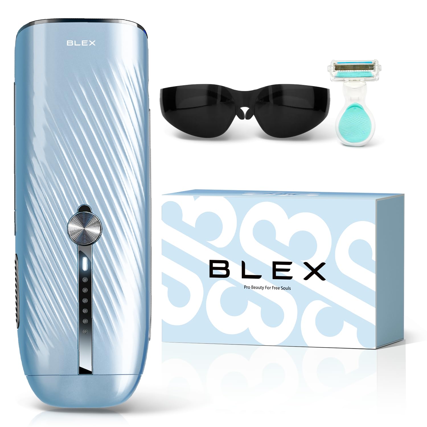Blex Laser Hair Removal for Women and Men, IPL Laser Hair Removal Device with Permanent Results, Effective in 2 Weeks, Ultra-Fast 0.2s Light Emission, Painless at-home Hair Remover