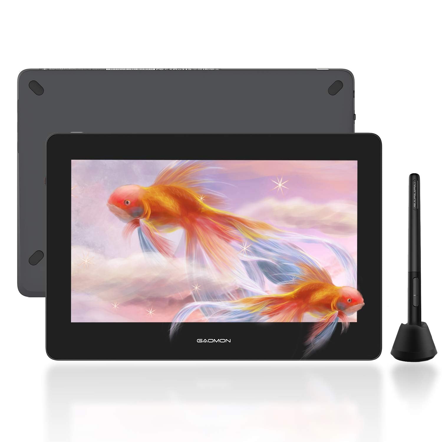 GAOMON PD1220 11.6’’ Pen Display (Charcoal Grey) 86% NTSC Full Laminated Graphics Drawing Tablet with Tilt Support 8192 Levels Passive Stylus, Compatible with Windows & Mac &Android